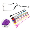 New double-hole silicone buckle adjustable eyeglass rope, adult and children's sports fixed anti-slip rope, extended thick rope details Picture